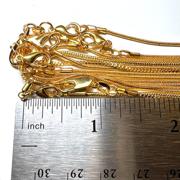 Lot of 11 Gold-Filled Chains—16" To 20"—Spring Ring And Lobster Clasps - NWOT - Picture 5 of 6